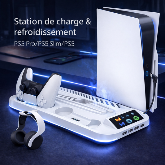 AitecCool™ – Support et Station de Refroidissement PS5 Slim/Pro